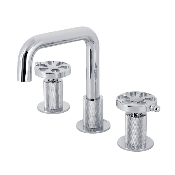 Widespread Bathroom Faucet with Push PopUp, Polished Chrome